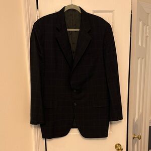 Classic Black Checkered Men's Blazer